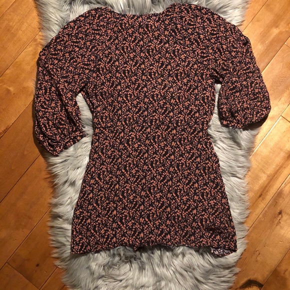 FREE PEOPLE Clara Floral Tie-waist Tunic Dress - Picture 6 of 7